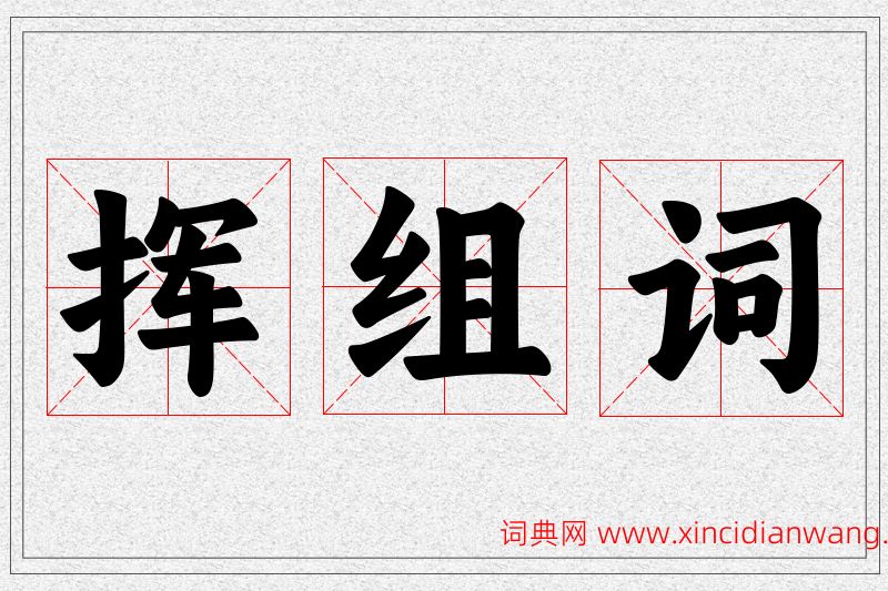挥字的组词
