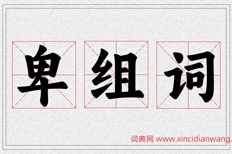 卑字的组词