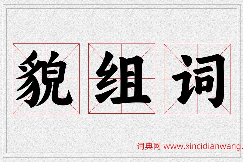 貌字的组词