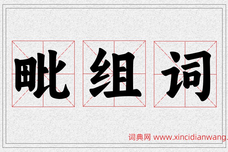 毗字的组词