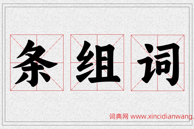 条字的组词