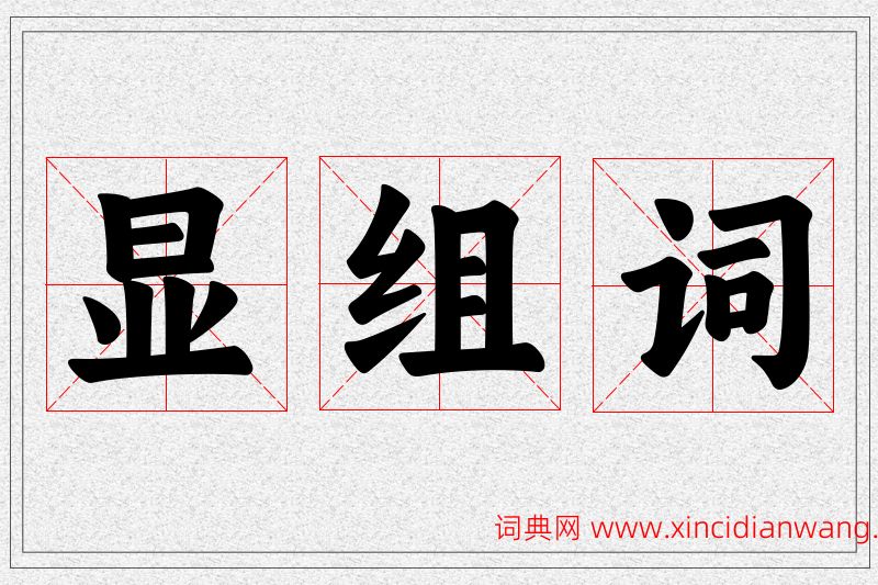 显字的组词