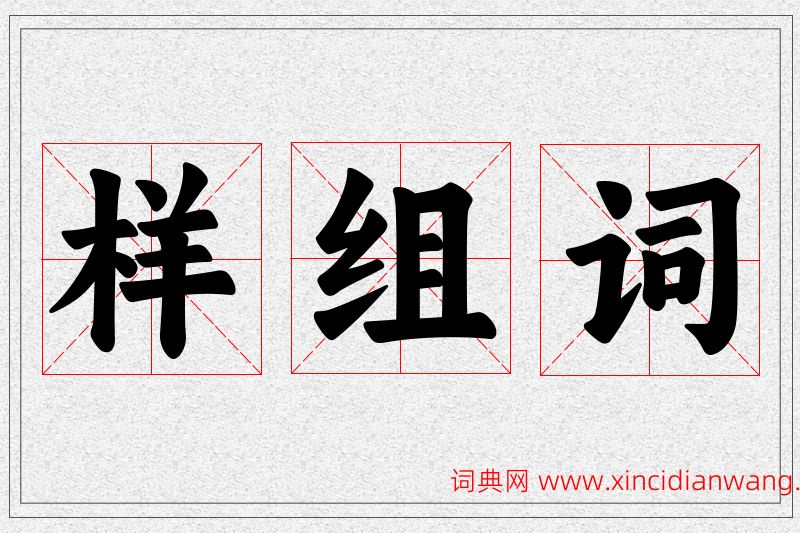 样字的组词
