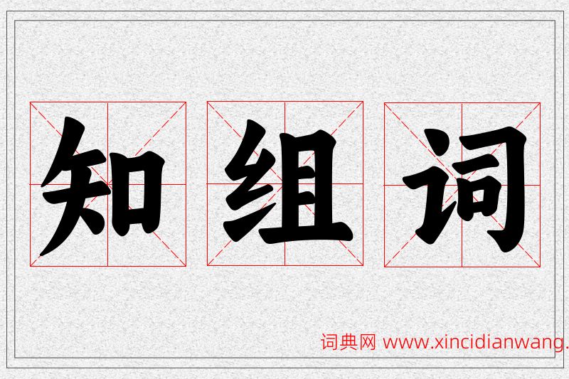 知字的组词