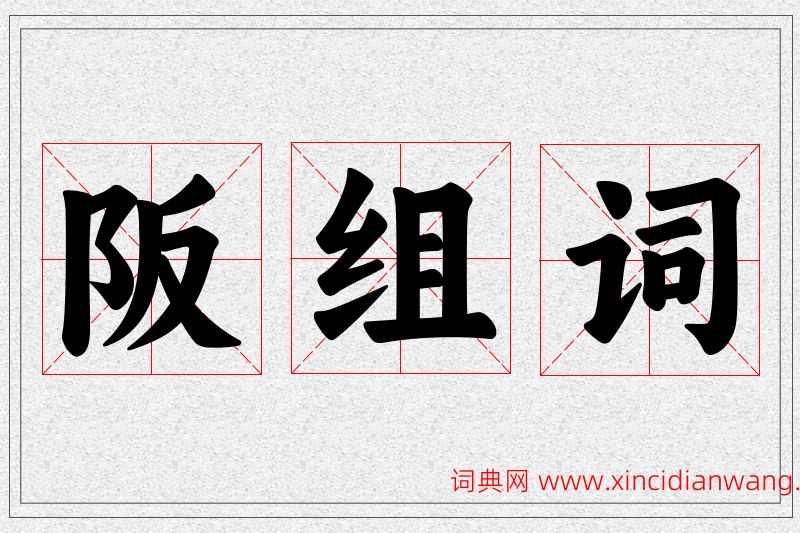 阪字的组词