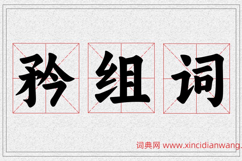 矜字的组词
