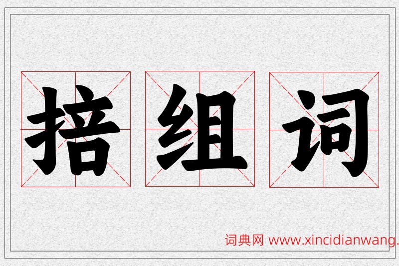 掊字的组词