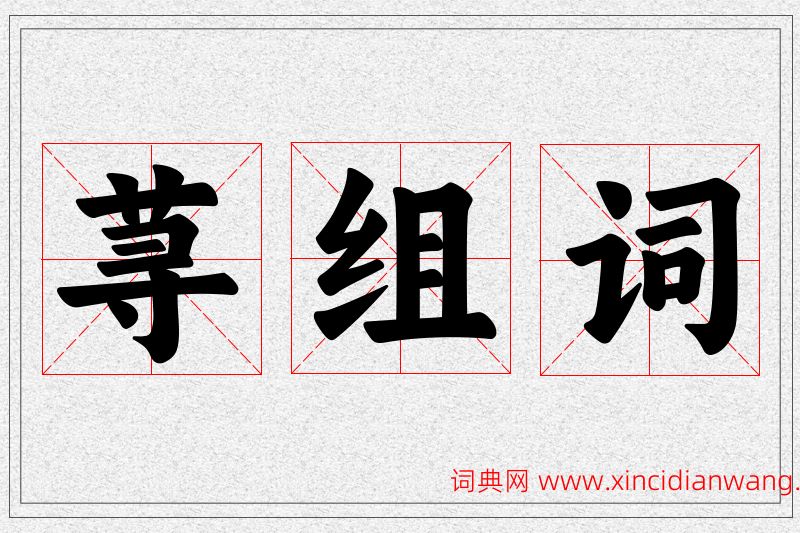 荨字的组词