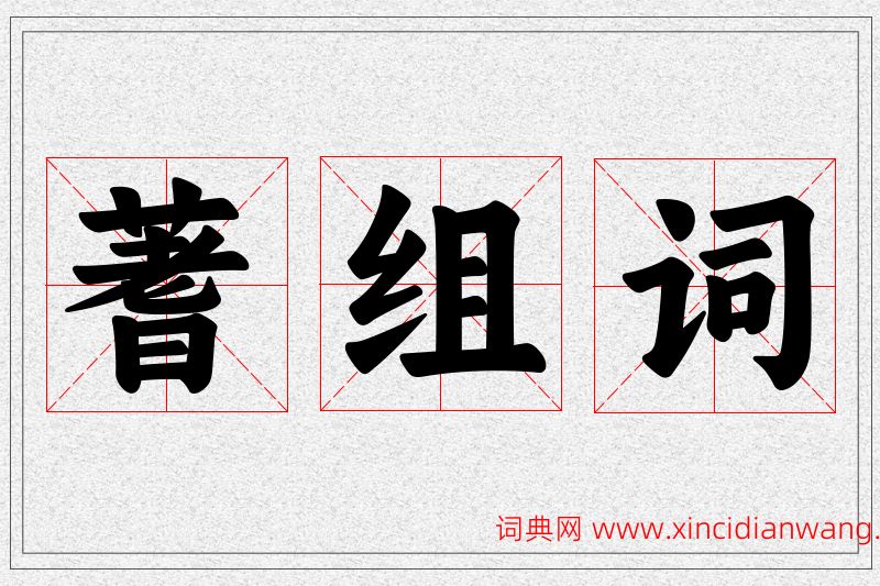 蓍字的组词
