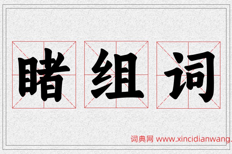 睹字的组词